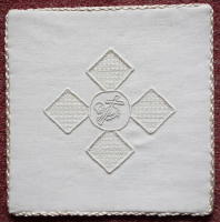 White Embroidered Chalice Pall